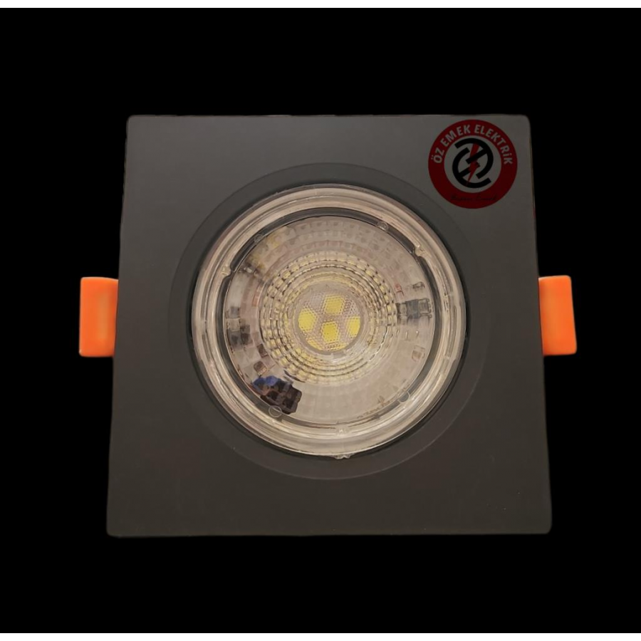 ATLANTİS 6 WATT 6W COB LED SPOT SİYAH KASA KARE BEYAZ IŞIK