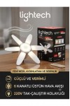LİGHTECH 110W Pervaneli Fanlı LED Ampul Kumandalı E27 3 Renk 6 Kanat 52cm DİM Edilebilir LİGHTECH 110W Pervaneli Fanlı LED Ampul Kumandalı E27 3 Renk 6 Kanat 52cm DİM Edilebilir
