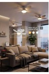 LİGHTECH 110W Pervaneli Fanlı LED Ampul Kumandalı E27 3 Renk 6 Kanat 52cm DİM Edilebilir LİGHTECH 110W Pervaneli Fanlı LED Ampul Kumandalı E27 3 Renk 6 Kanat 52cm DİM Edilebilir